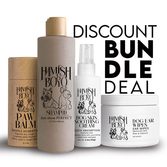 Dog Care Bundle Complete Set - Natural Dog Grooming Essentials Kit