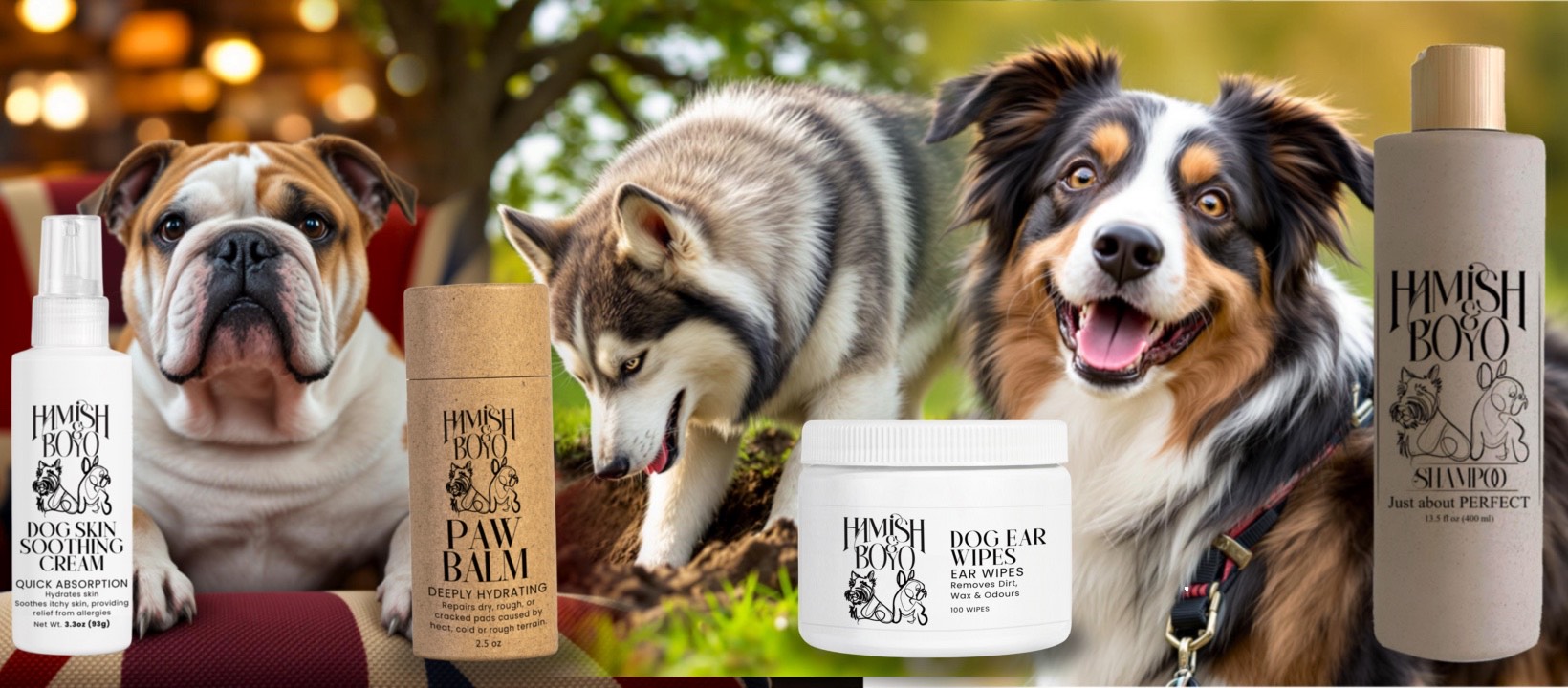 Hamish & Boyo dog care bundle product 